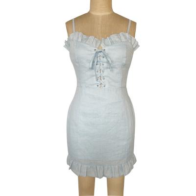 Ladies linen midi dress