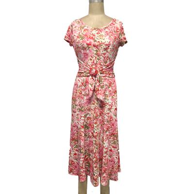 Women's Short sleeve ladies dress with full printing.